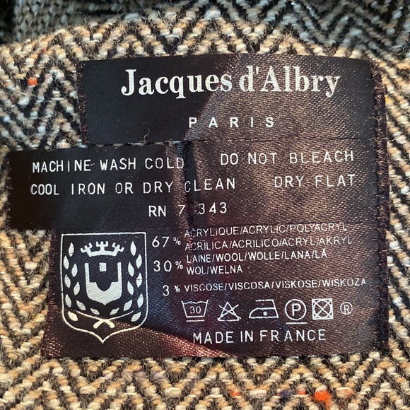 Jacques d’Albry Paris Animal Print wool blend scarf leopard like print - Picture 2 of 6